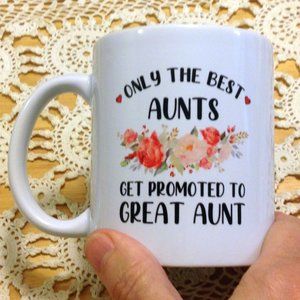 Gift Idea for a favorite auntie! New coffee cup with floral detail